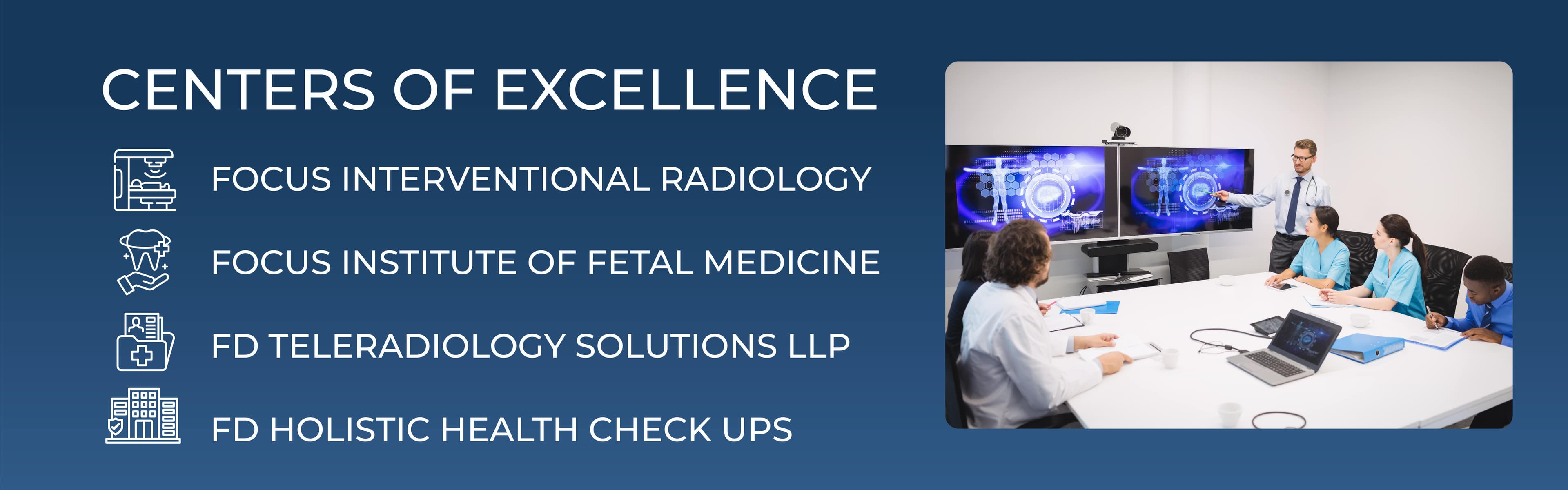 A banner highlighting our four advanced medical Centers of Excellence